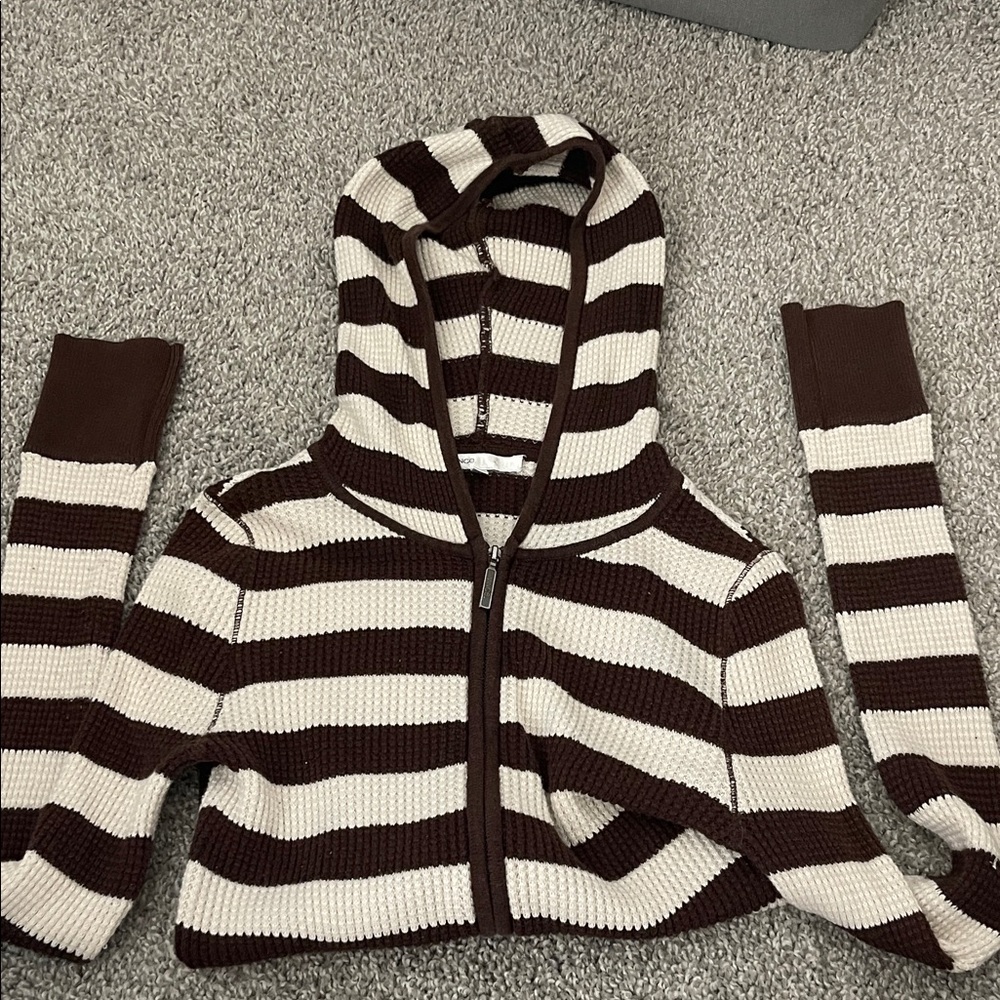 Vince "Chocolate and Cream Knit Hoodie